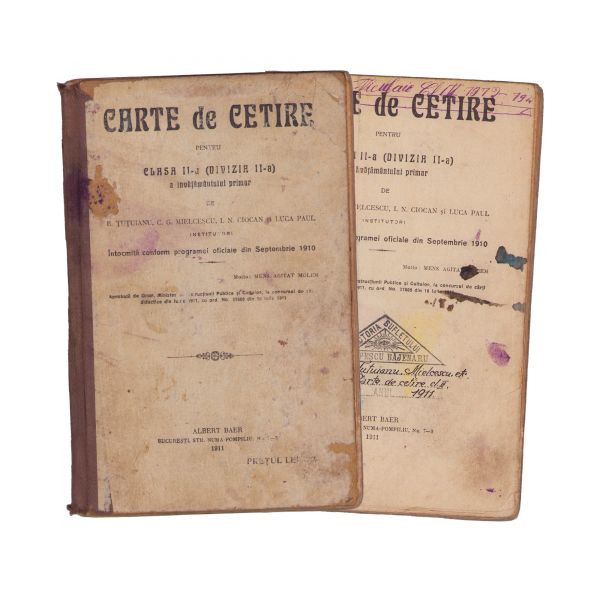 B. Țuțuianu, C. G. Mielcescu, I. N. Ciocan, Luca Paul, Carte de citire pentru clasa a II-a, 1911, cu ex-librisul lui I. Popescu-Băjenaru