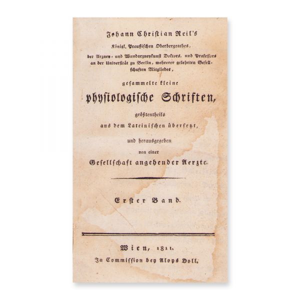Johann Christian Reil, Mici scrieri fiziologice, 1811
