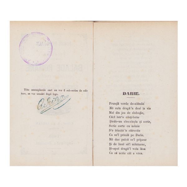 Simion Fl. Marian, Balade române, 1869