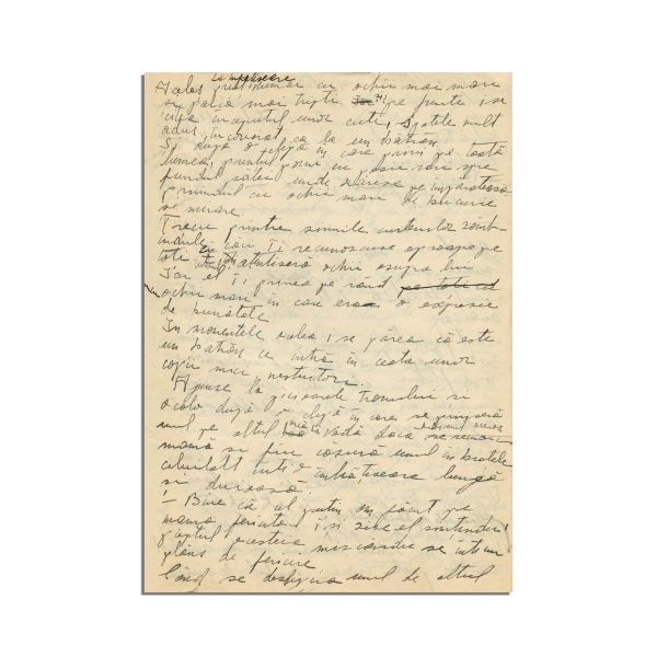 Geo Bogza, manuscris „Încercări de literatură - Lacrimile Mamei”, 1926