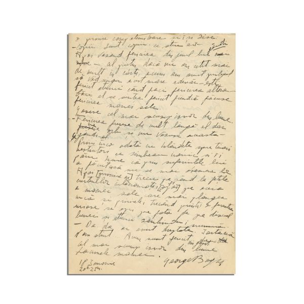 Geo Bogza, manuscris „Încercări de literatură - Lacrimile Mamei”, 1926
