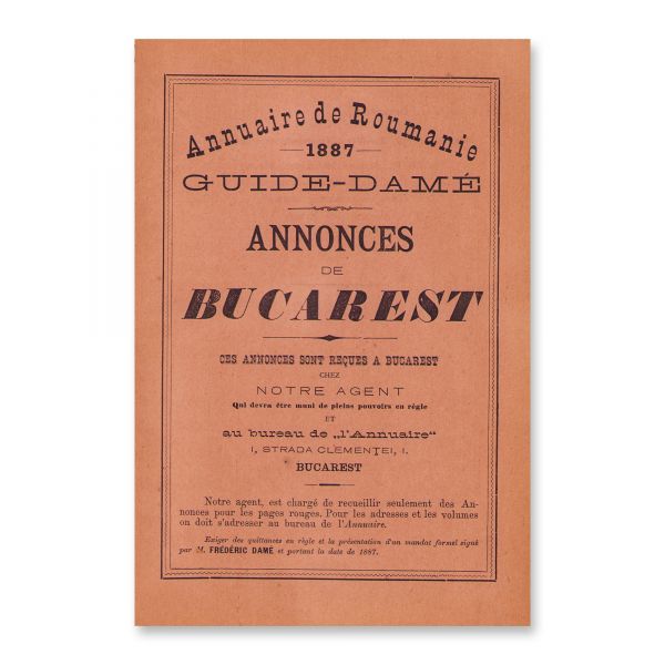 Anuar de Comerț - Annuaire de Roumanie, 1887