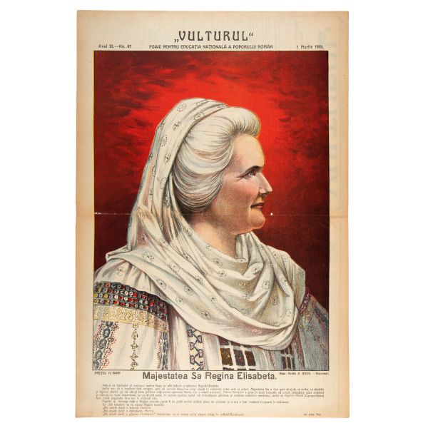 Publicația „Vulturul”, Anul III, nr. 97 din 1 martie 1908 - număr dedicat reginei Elisabeta