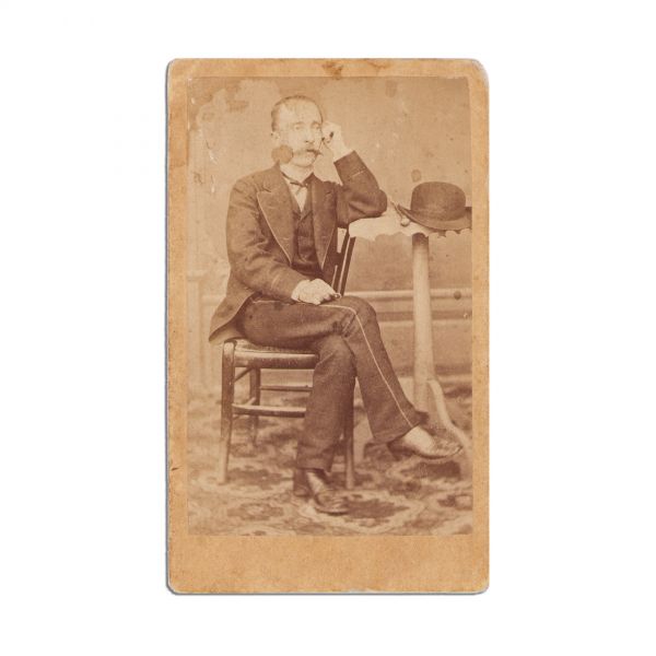 Vasile Alecsandri, fotografie format carte-de-visite, cca. 1874