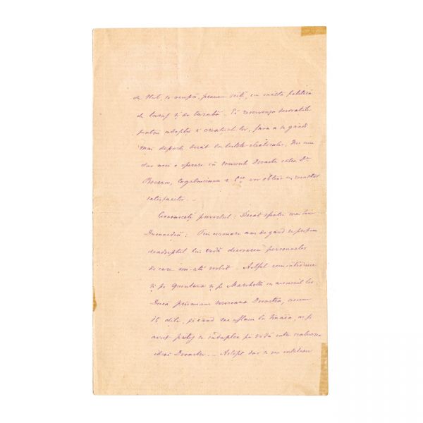 Vasile Alecsandri, scrisoare olografă în limba română + broșura lucrării Ginta Latină