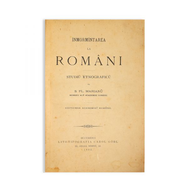 Simion Fl. Marian, Înmormântarea la Români, 1892