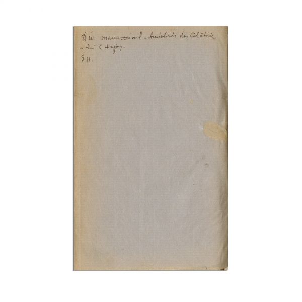 Calistrat Hogaș, Pe drumuri de munte, 1914, exemplar deosebit ce a aparținut lui C. Kirițescu, cu o fotografie și o filă manuscris  