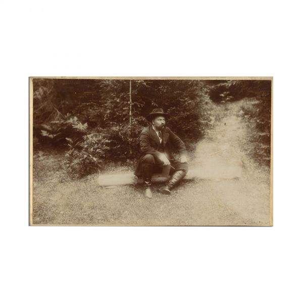 Calistrat Hogaș, Pe drumuri de munte, 1914, exemplar deosebit ce a aparținut lui C. Kirițescu, cu o fotografie și o filă manuscris  