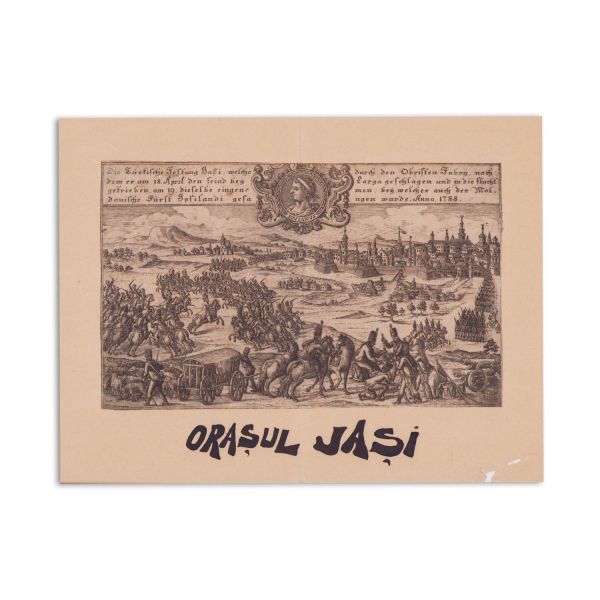 Cetatea Iași, gravură în cupru, 1788