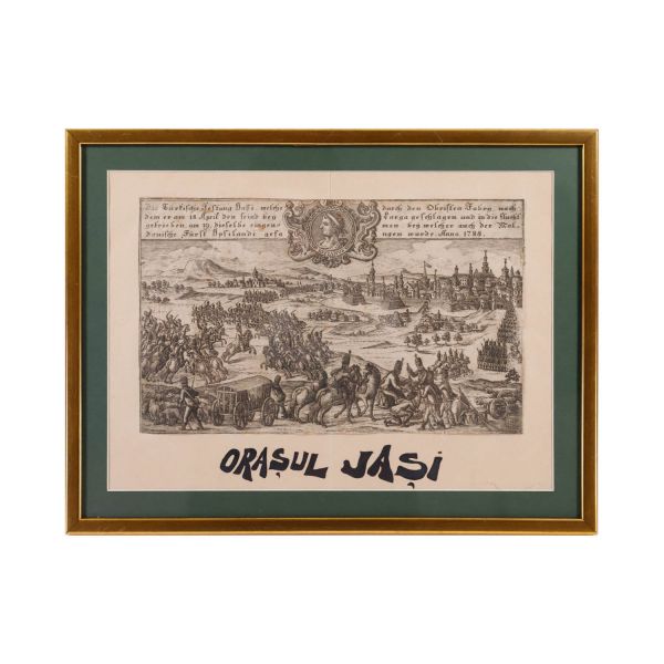 Cetatea Iași, gravură în cupru, 1788