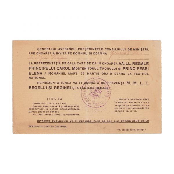 Gr. Aristide Razu, patru invitații, 1927-1929