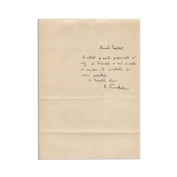 B. Fundoianu, ciorna unei scrisori 