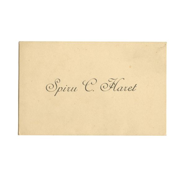 Spiru Haret, carte de vizită