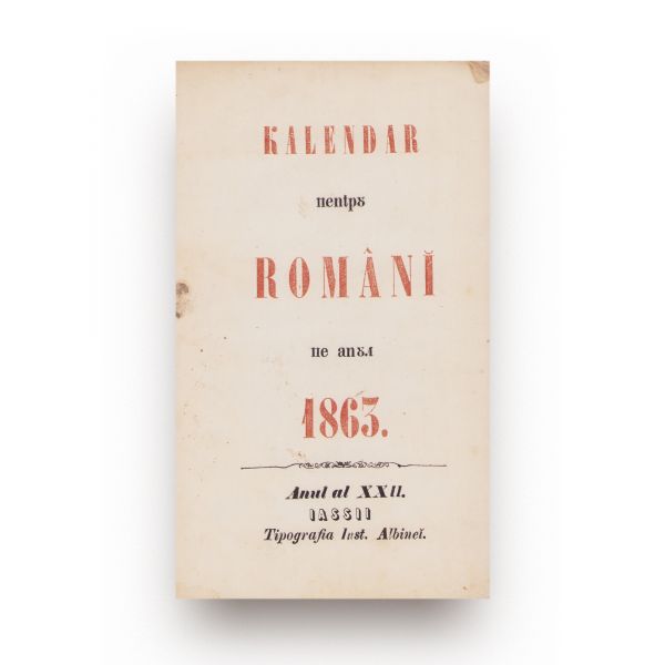 „Albina Română”, calendar ilustrat pentru români pe 1863