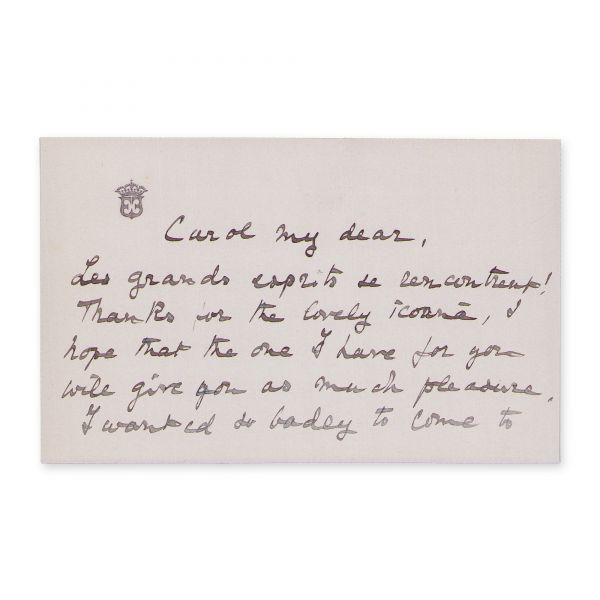 Regina Elisabeta a Greciei, scrisoare către regele Carol al II-lea