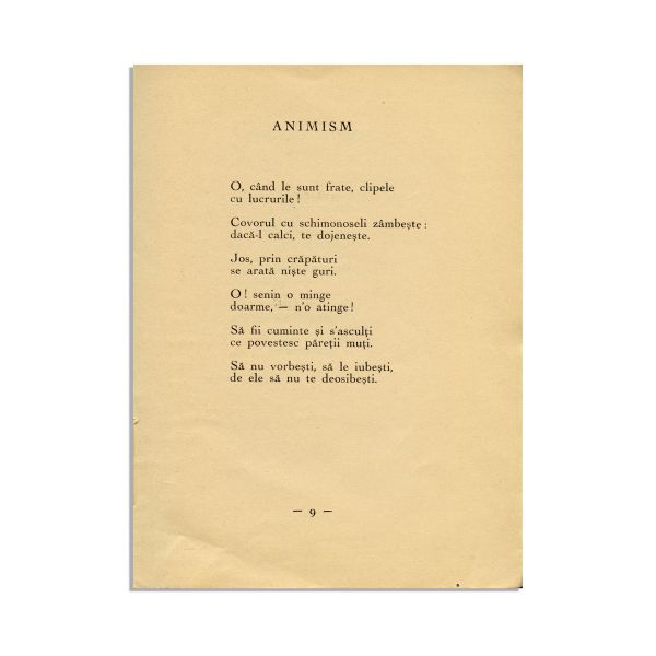 Eugen Ionescu, Elegii pentru ființe mici, 1932, exemplar bibliofil cu dedicație olografă și o poezie inedită