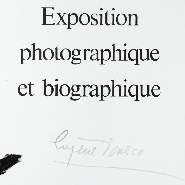 Eugen Ionescu, afiș de expoziție, 1983, cu autograf 