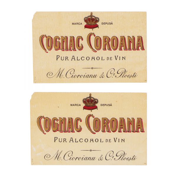 Cognac Coroana, două etichete