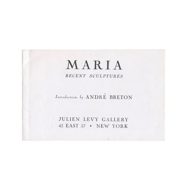 Catalog al expoziției Maria [Martins], 1947, New York