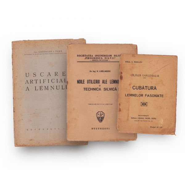 Trei volume despre prelucrarea lemnului, 1922-1944