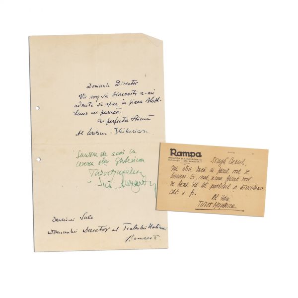 Tudor Mușatescu, două corespondențe 