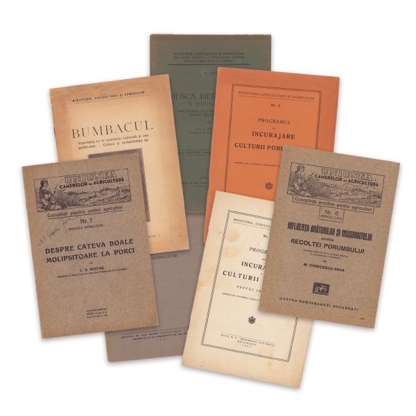 Colecție de șapte studii despre agricultură și creșterea animalelor, 1928-1936