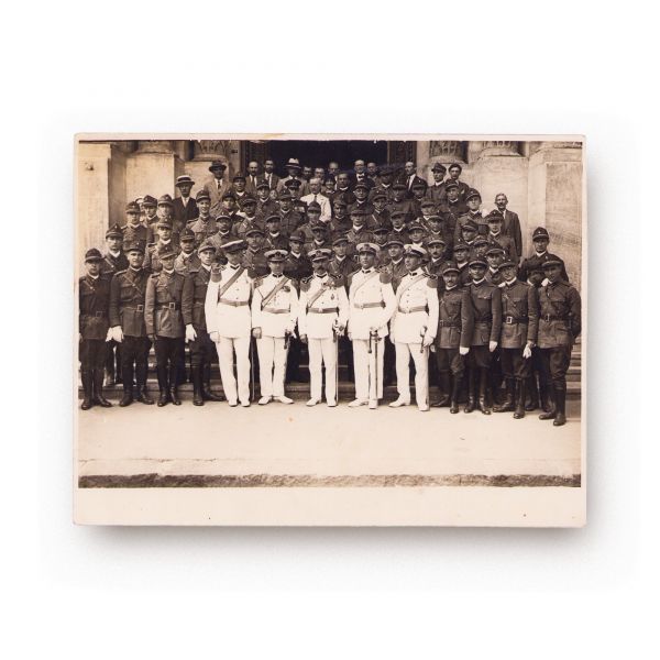 Militari și demnitari, colecție de șapte fotografii de epocă, cca. 1919, atelier Dekany Fenykepesz