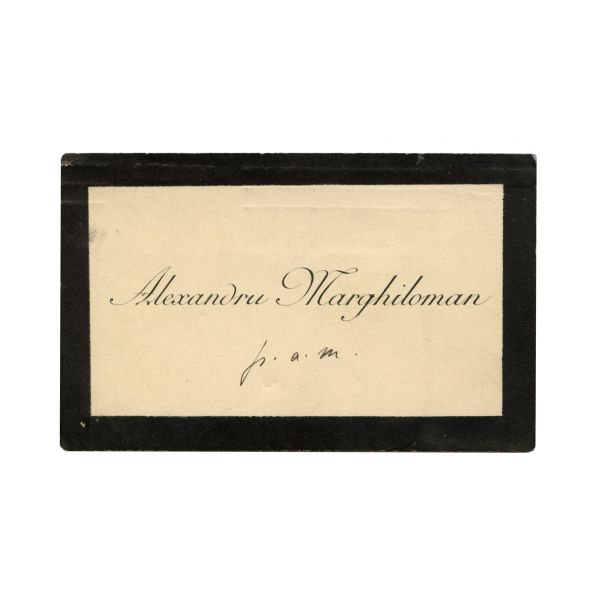 Alexandru Marghiloman, carte de vizită