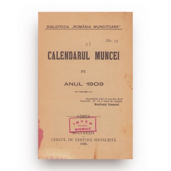 Calendarul Muncii pe anul 1909