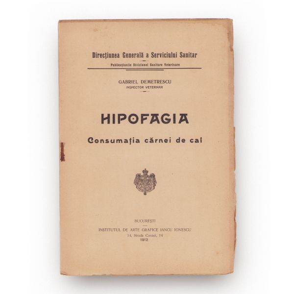 Gabriel Demetrescu, Hipofagia. Consumația cărnii de cal, 1912