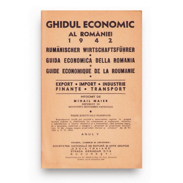 Mihail Maier, Ghidul economic al României pe anul 1942