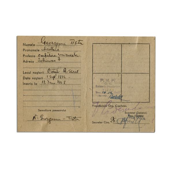 Arhiva Georgescu Tistu, acte, documente și fotografii 