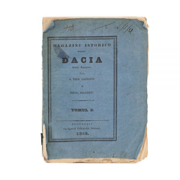 N. Bălcescu, T. Laurian, Magazin istoric pentru Dacia, Tomul 2 și Tomul 5