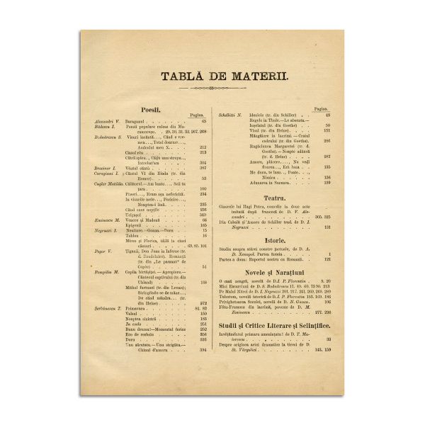 Publicația „Convorbiri Literare”, Anul IV, debutul lui Mihai Eminescu în Convorbiri Literare