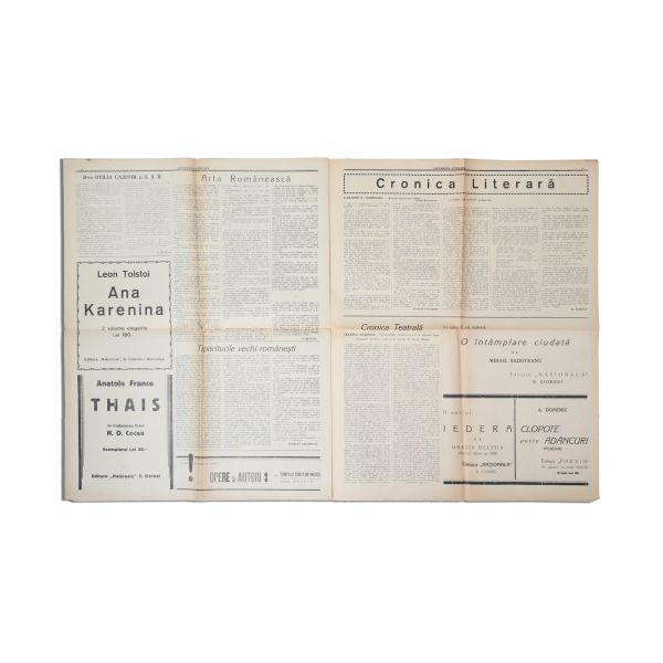Publicația „Săptămâna Literară”, Anul I, Nr. 1, 23 decembrie 1928