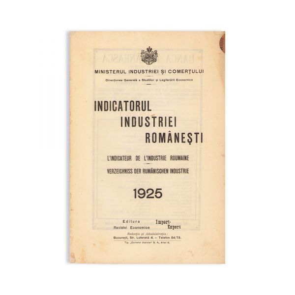 Indicatorul Industriei Românești, 1925