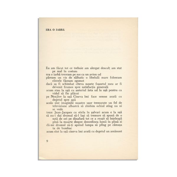 Gellu Naum, Descrierea Turnului, 1975, cu dedicație