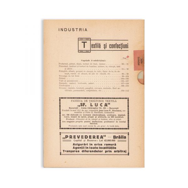 Indicatorul Industriei Românești, 1925