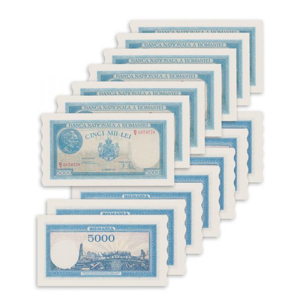 5000 lei 1945, 18 bancnote necirculate în serie consecutivă