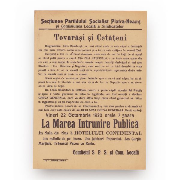 Trei afișe propagandistice ale Partidului Socialist, 1920