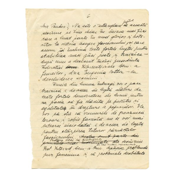 Petru Groza, manuscrisul unui discurs politic în Valea Jiului, 1946