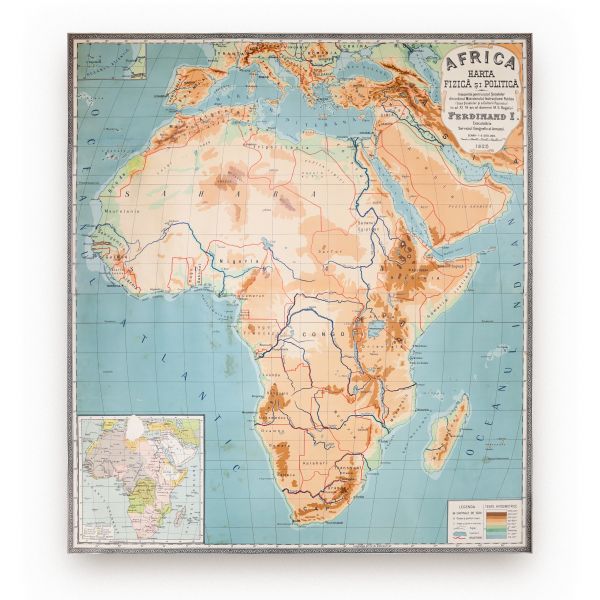 Africa, hartă de mari dimensiuni, 1925