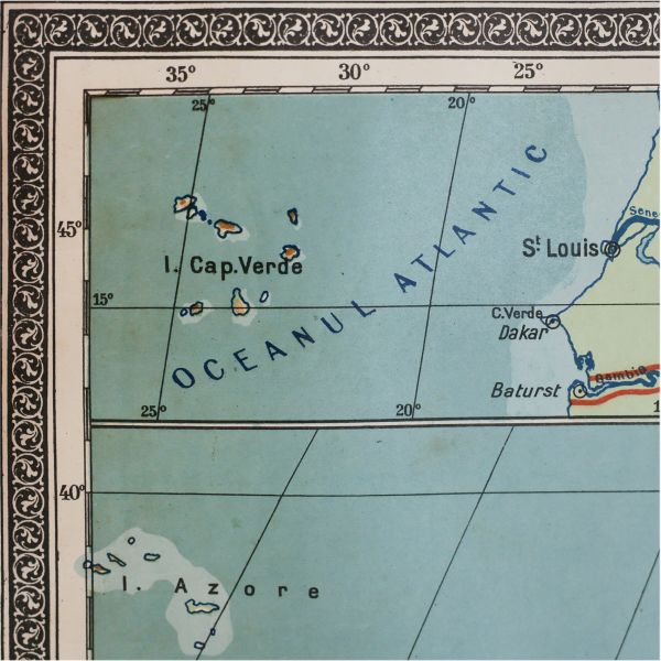 Africa, hartă de mari dimensiuni, 1925