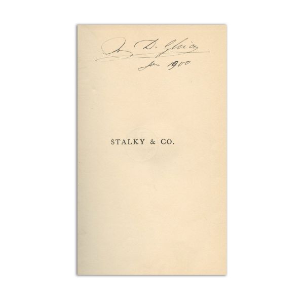 Rudyard Kipling, Stalky & Co., 1899, cu semnătura lui D. Ghica și a Alexandrinei Ghica