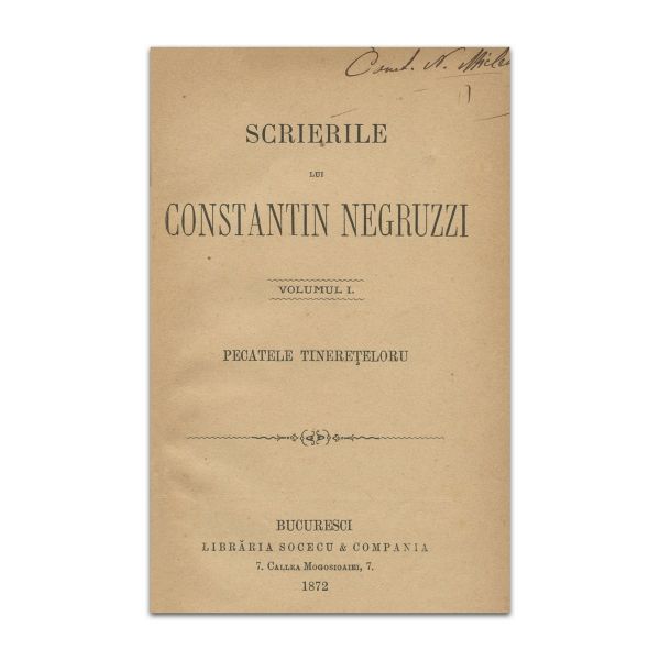 Costache Negruzzi, Scrieri,1872-1873, trei volume 