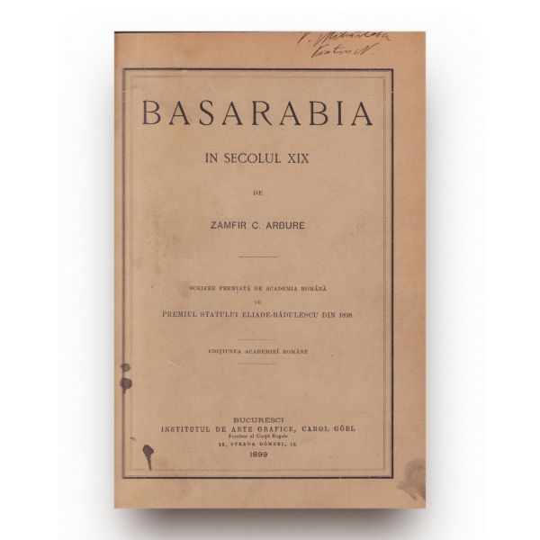 Zamfir C. Arbure, Basarabia, 1898