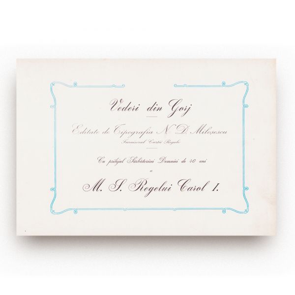 Vederi din Gorj, 1906, cu dedicație pentru dr. Constantin I. Istrati