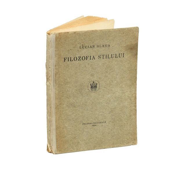 Lucian Blaga, Filozofia stilului, 1924, cu dedicație pentru Caius Brediceanu