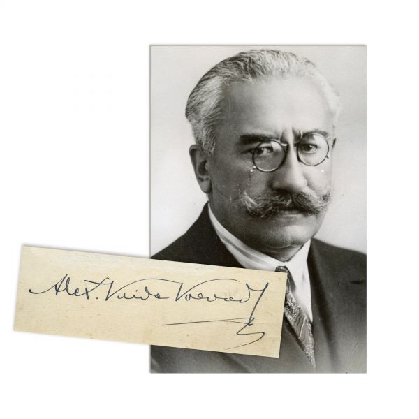 Alexandru Vaida-Voevod, fotografie de epocă + semnătură olografă