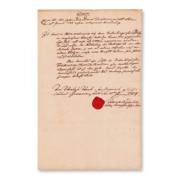 Direcția Districtuală a Fortificațiilor Orașului Sibiu, 3 fișe de raport, 1784